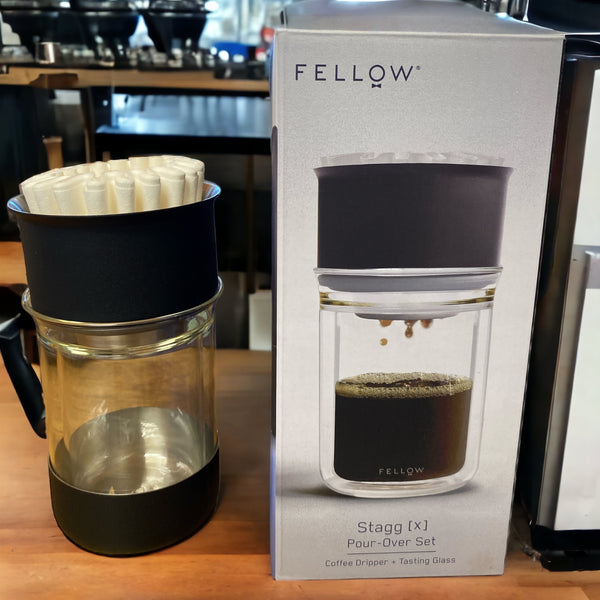 Fellow Stagg [X] Pour-Over Set - Coffee Dripper and Tasting Glass